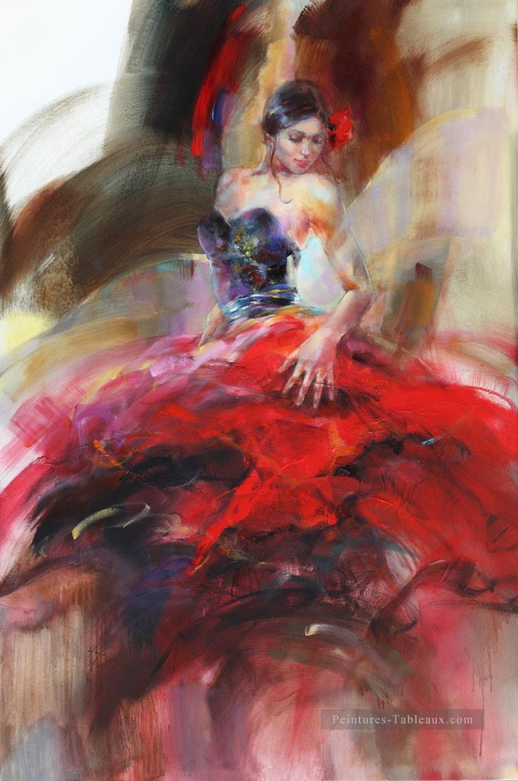 Scarlet Salsa AR Impressionist Peintures à l'huile